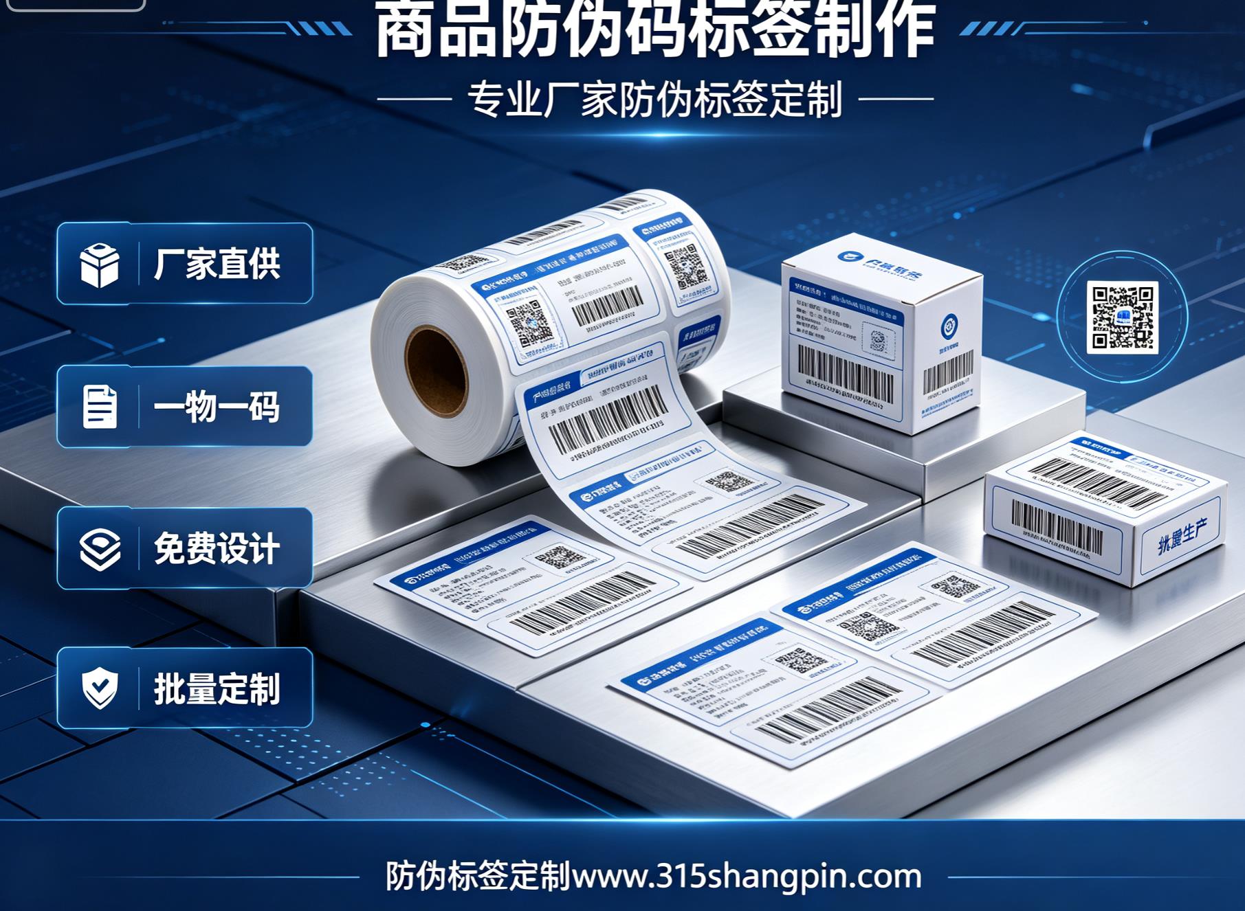 商品防伪码标签制作，专业厂家防伪标签定制