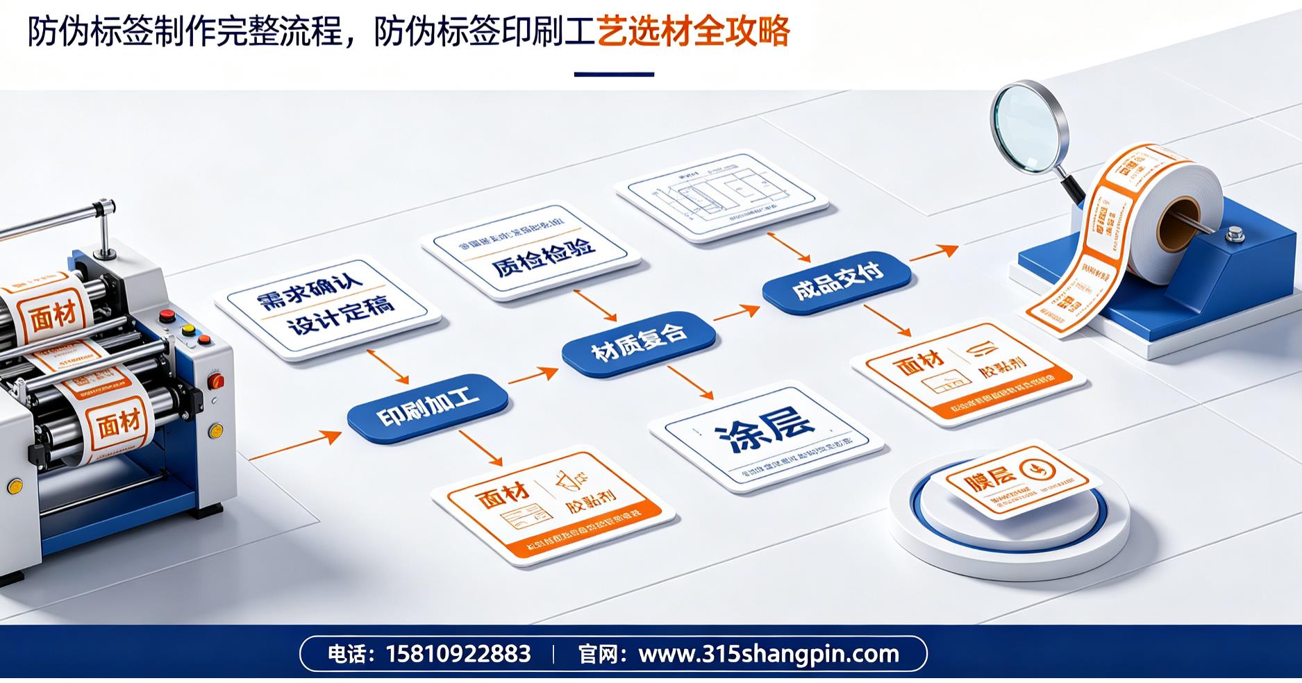 防伪标签制作完整流程，防伪标签印刷工艺选材全攻略