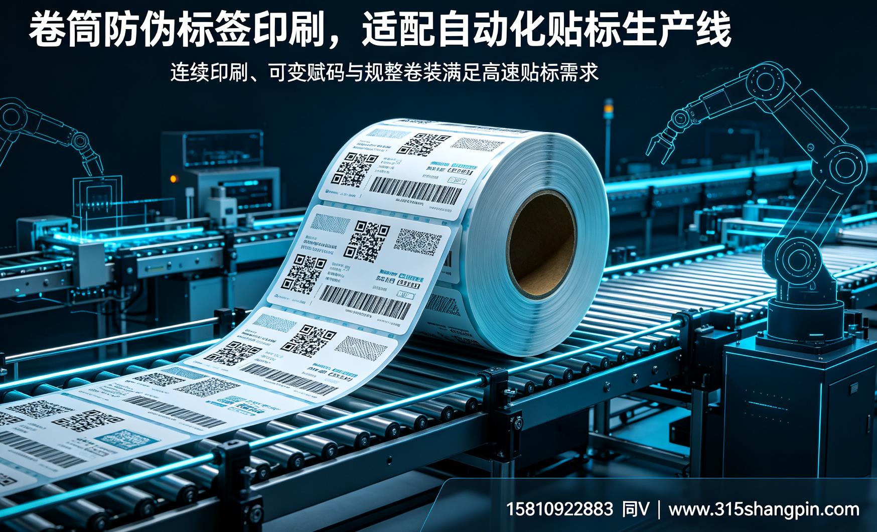 卷筒防伪标签印刷，适配自动化贴标生产线