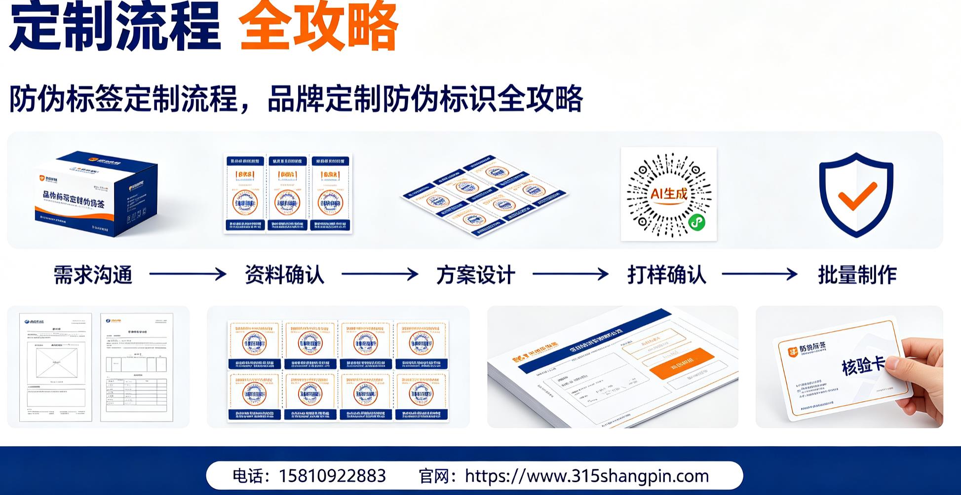 防伪标签定制流程，品牌定制防伪标识全攻略