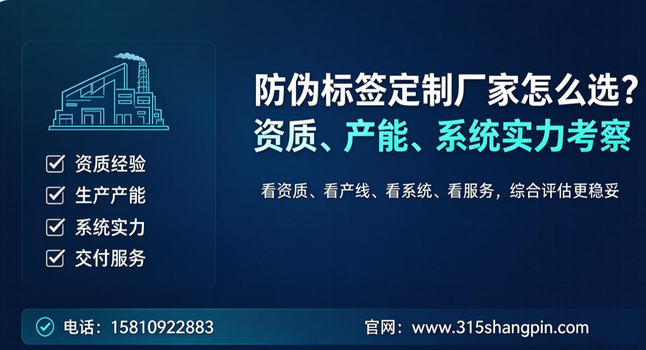 防伪标签定制厂家怎么选？资质、产能、系统实力考察